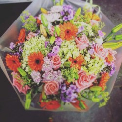 bouquet rond colore